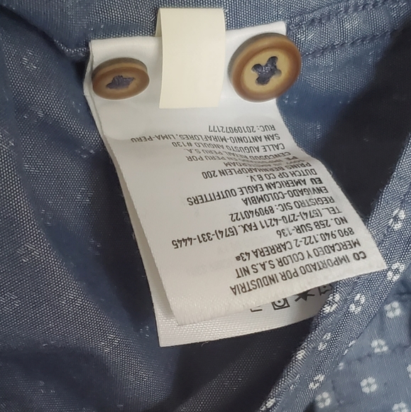 SOLD ! !! American Eagle Printed Everyday Shirt Small EUC - Picture 7 of 10